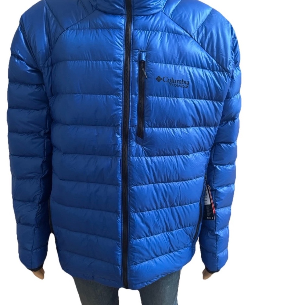 Columbia Titanium Arctic Crest Men Down Jacket Mountain Blue Larhe
